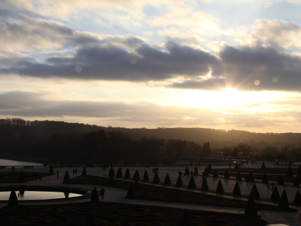 Château de Versailles - Soleil rasant sur le jardin