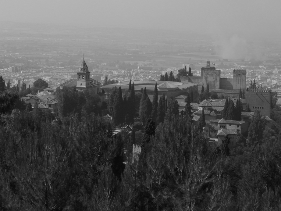 Granada / Grenade - Vue en surplomb de l'Alhambra