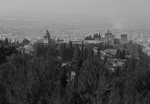 Granada / Grenade - Vue en surplomb de l'Alhambra