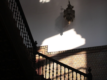 Sevilla / Séville - Escalier d'un bâtiment de la Plaza de España