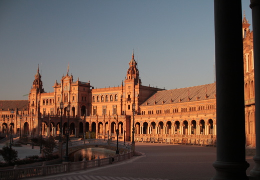 Sevilla / Séville - Coucher de soleil Plaza de España